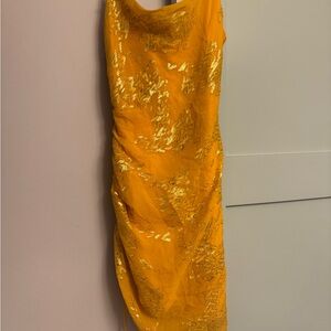 Cinq à Sept Jacquard Astrid Gold Dress NWT